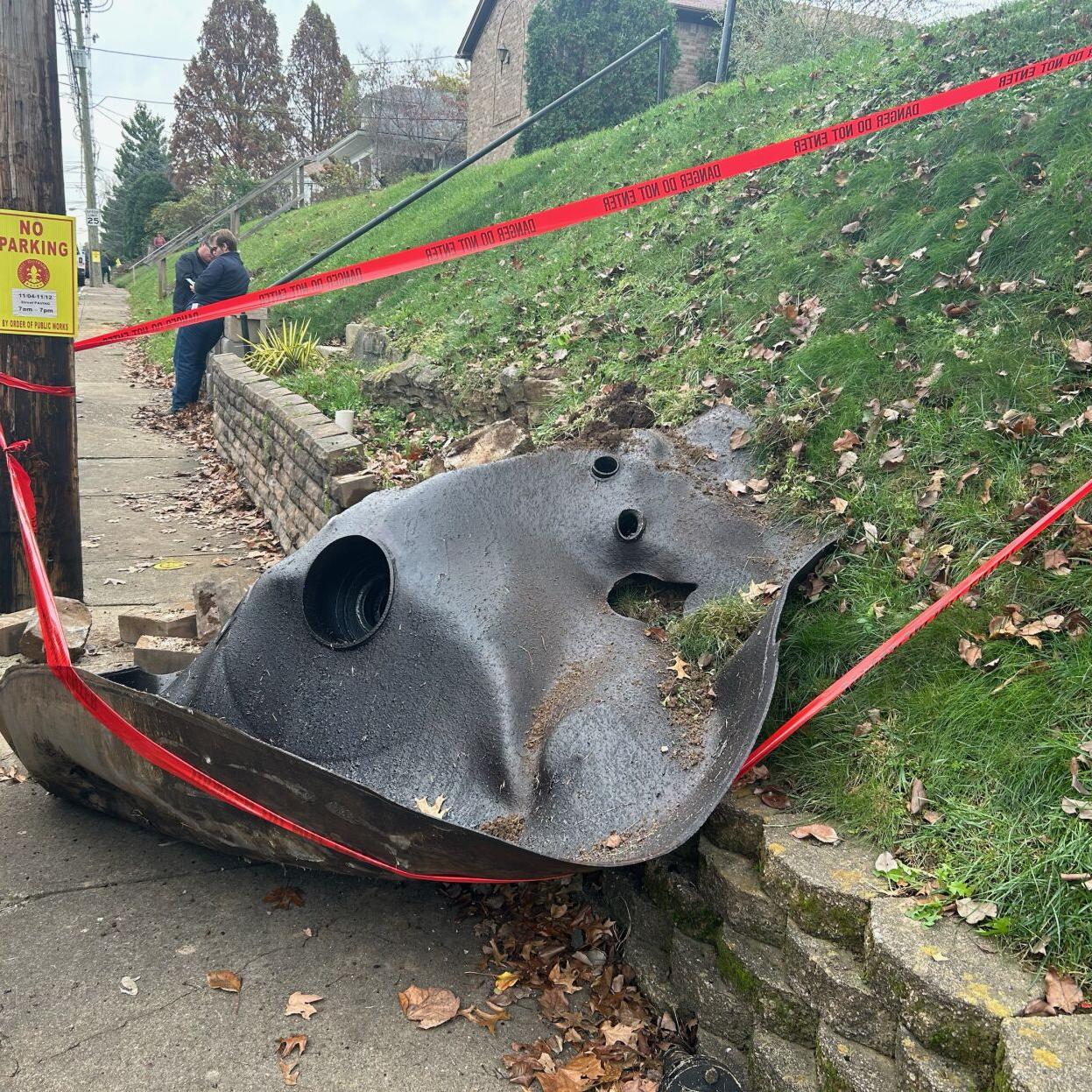 Debris from explosion in Clifton